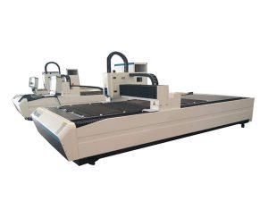 استخدام مزدوج أنبوب الليزر معدات القطع ، المهنية آلة قطع أنبوب الليزر cnc